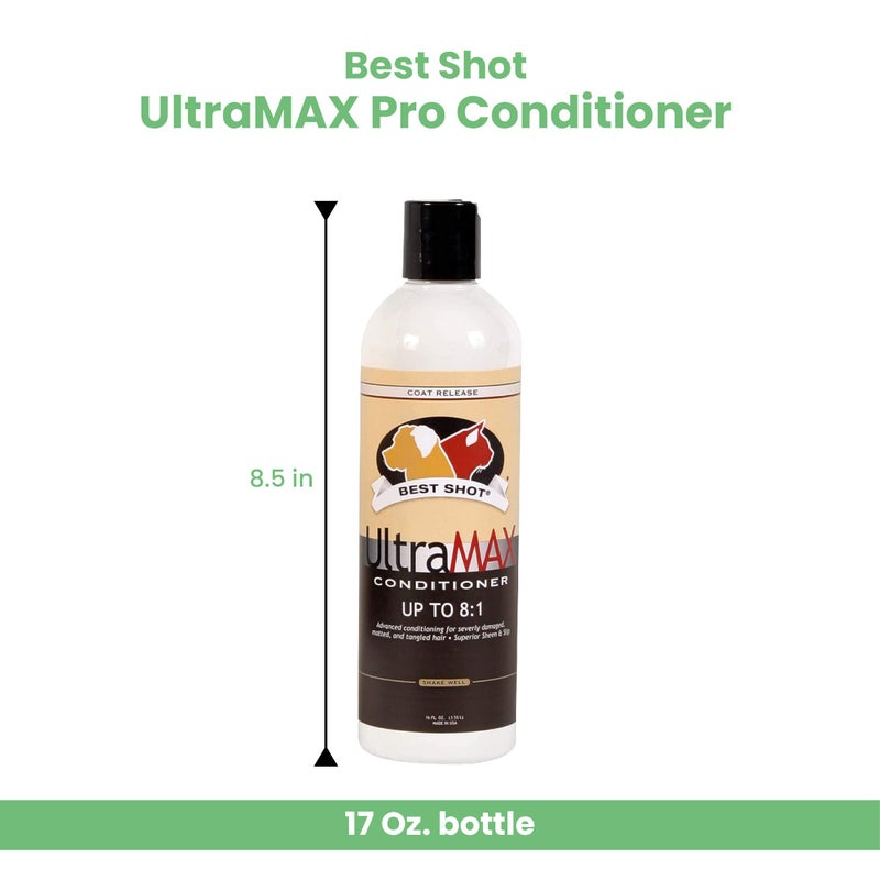 Best Shot UltraMAX Pro Conditioner, Detangling, and Hydrating Conditioner, Coat Release Technology, Sweet Pea Essence, 17 Oz. - Image 2